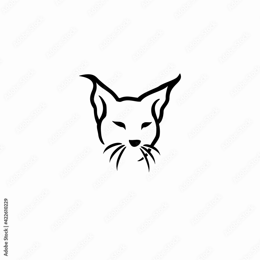 Fototapeta premium lynx head logo icon vector illustration