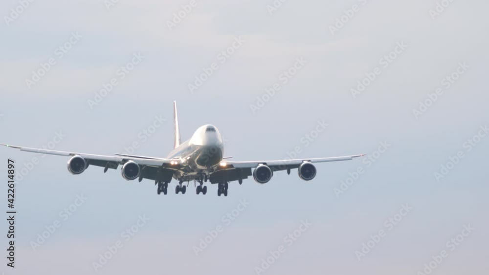 Cargo plane approaching for landing Cargo plane approaching for landing