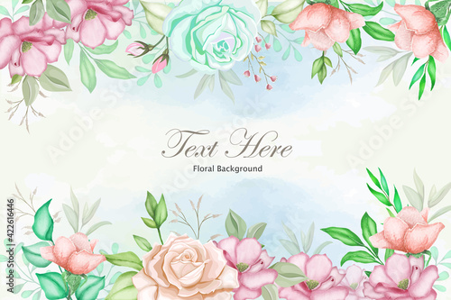 Elegant floral background with beautiful flower