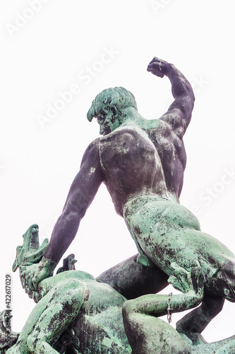 Photography Statue of the Dragonslayer on Gellert Hill, Budapest, Hungary