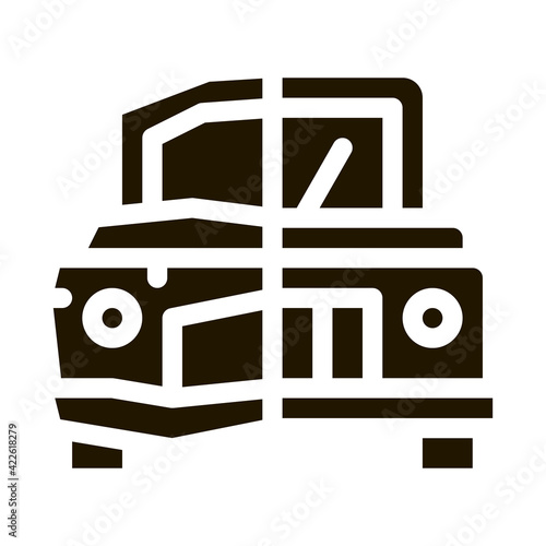 Crashed And Fixed Icon Vector Glyph Illustration