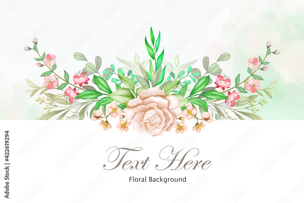 Naklejka Elegant floral background with beautiful flower