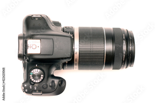 Принти на полотні No logos digital SLR camera with large telephoto lens