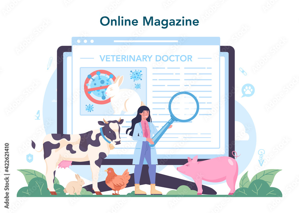 Pet veterinarian online service or platform. Veterinary doctor