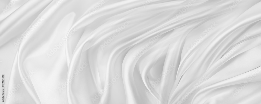 Obraz premium White silk fabric lines
