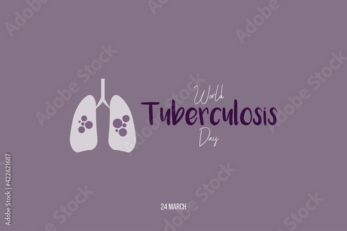 Lungs. World Tuberculosis  Day concept. Banner template with glowing low poly. Futuristic modern abstract. Isolated on dark background. Vector illustration.