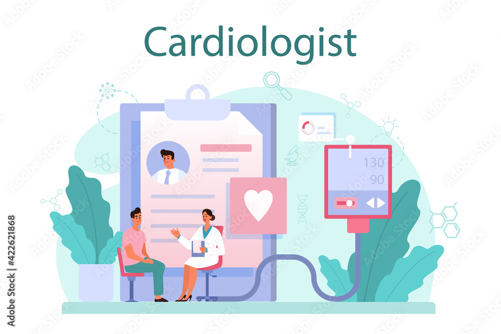 Fototapeta premium Cardiologist concept. Idea of heart care and medical diagnostic