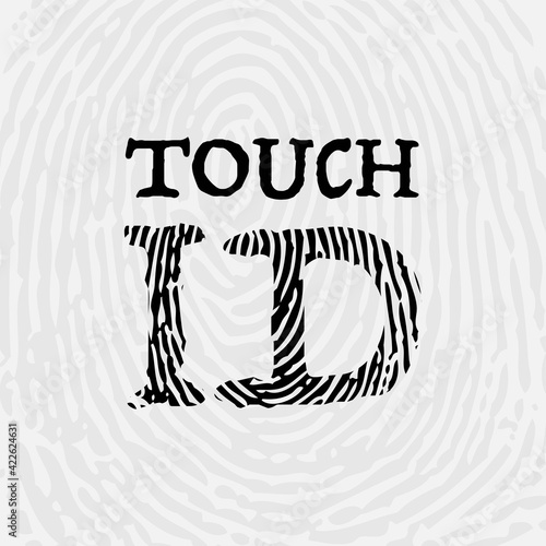 Fingerprint ID background text