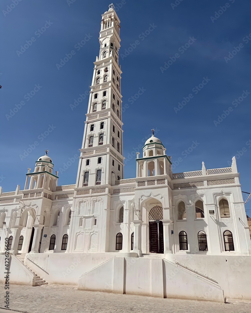 Muhdlor Mosque with the tallest clay minaret in the world