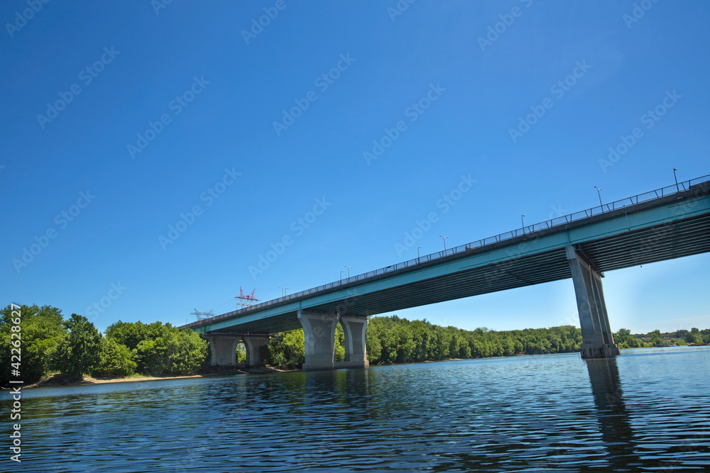Charter Oak Bridge over the Connecticut River in Hartford in June.