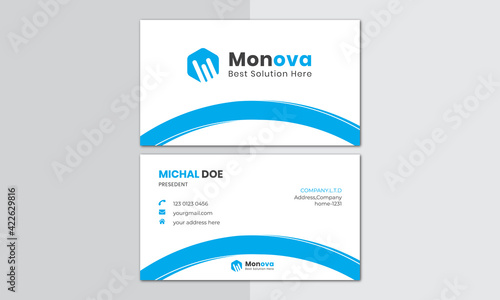 Clean and modern business card template