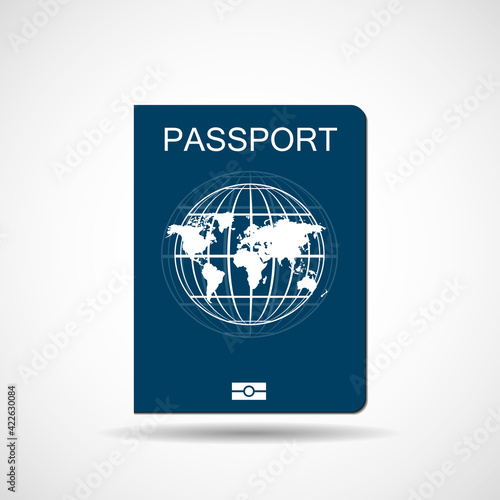 International passport sign isolated on white background. Vector illustration