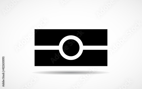 Biometric sign in passport isolated on white background. Vector illustration