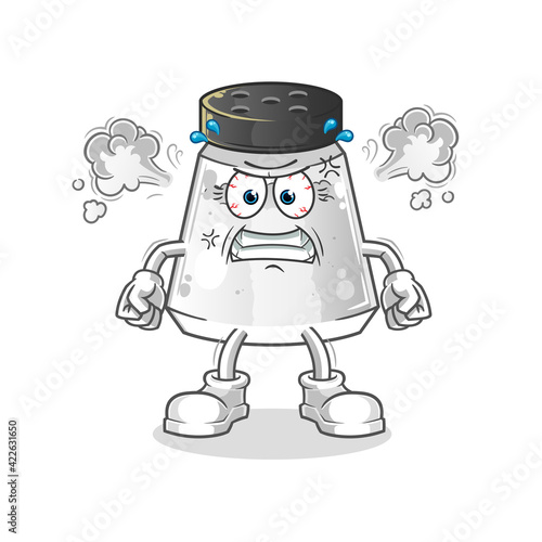 salt very angry mascot. cartoon vector © dataimasu