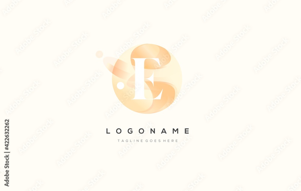 dynamic logo, letter E flow circle, watercolor circle letter E, feminine logo design. flow logo dynamic logo, letter E flow circle, watercolor circle letter E, feminine logo design. flow logo