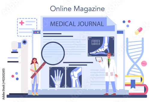 Radiologist online service or platform. X-ray, MRI and ultrasound
