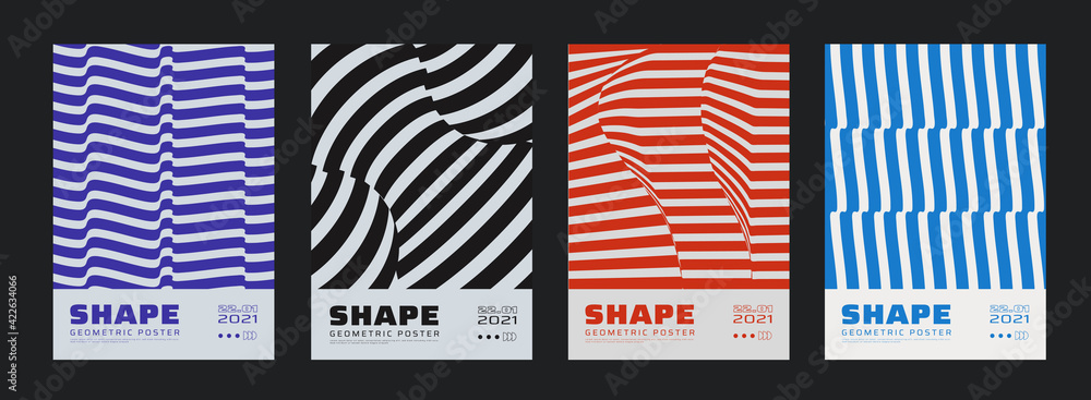 Collection of swiss design striped posters. Meta modern graphic elements. Abstract modern geometric stripes. Circle sphere shapes. Collection of swiss design striped posters. Meta modern graphic elements. Abstract modern geometric stripes. Circle sphere shapes.