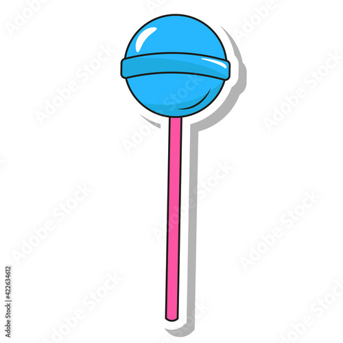 lollipop in pop art style sticker