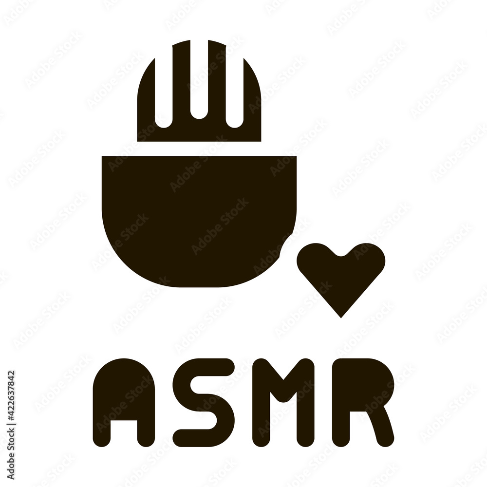 Fototapeta premium Sound in Microphone Asmr Icon Vector