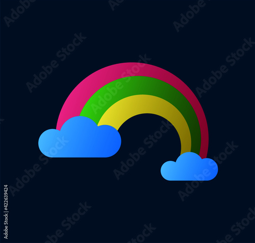 rainbow icon, for kids stuff or logo, vector design