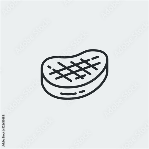 steak meat icon vector sign symbol