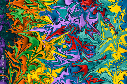 Wallpaper Mural Distorted liquify colourful background. Vibrant saturated geometric patterns Torontodigital.ca