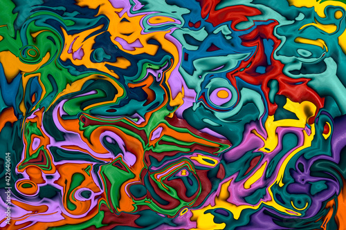 Wallpaper Mural Distorted liquify colourful background. Vibrant saturated swirls and patterns Torontodigital.ca