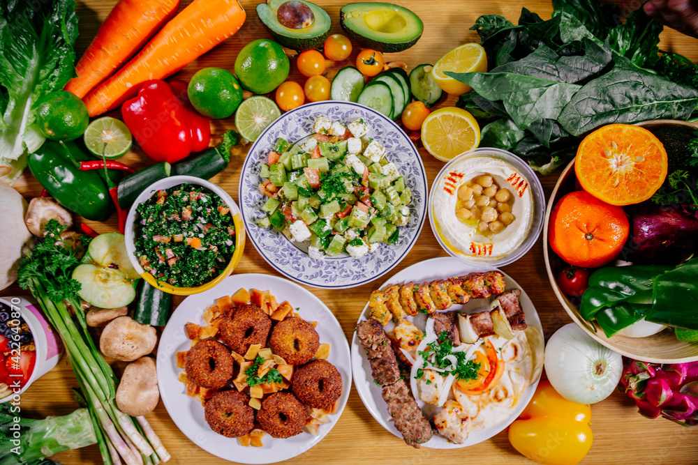 Healthy food clean eating selection: fruit, vegetable, seeds, superfood, leaf vegetable and mediterranean dishes. Detox and clean diet. Foods high in vitamins, minerals and antioxidants. Healthy food clean eating selection: fruit, vegetable, seeds, superfood, leaf vegetable and mediterranean dishes. Detox and clean diet. Foods high in vitamins, minerals and antioxidants.