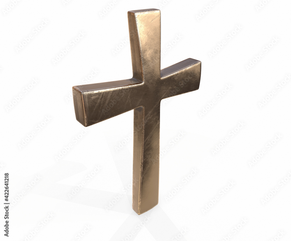 3d render classic shape simple cross