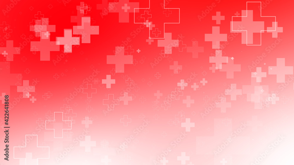 Abstract medical health red white cross pattern background. Abstract medical health red white cross pattern background.