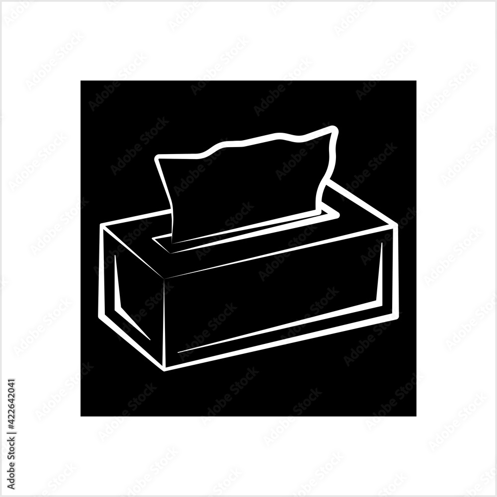 Tissue Box Icon, Paper Napkin, Absorbing Lightweight Paper Tissue Box Icon, Paper Napkin, Absorbing Lightweight Paper