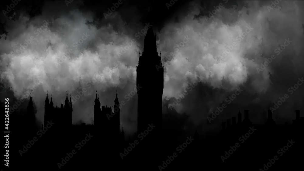 Palace Of Westminster And Big Ben against clouds