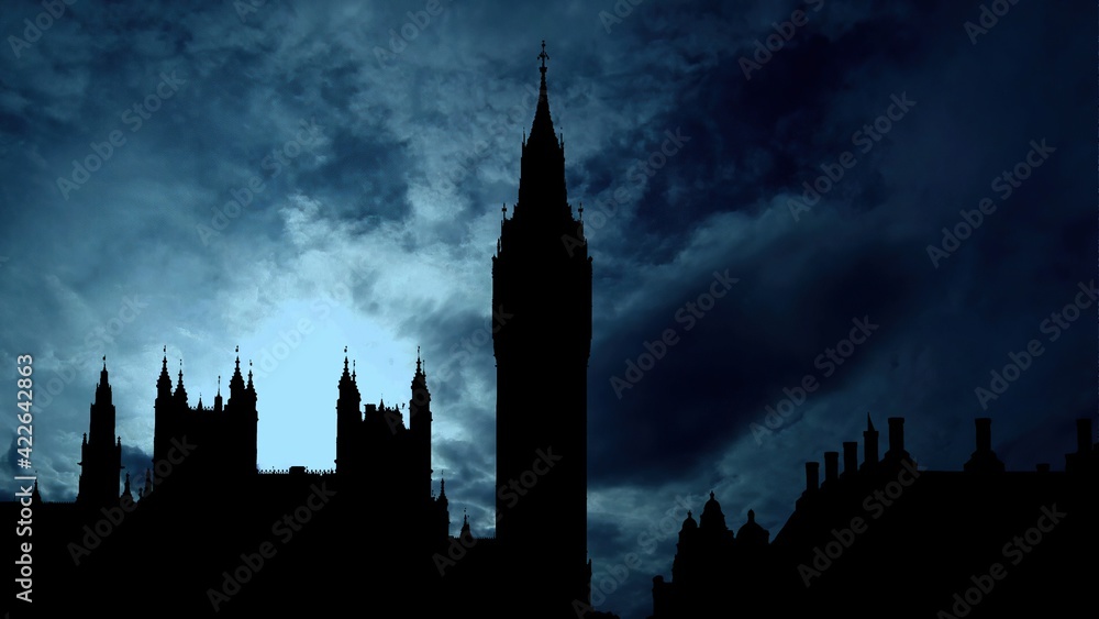 Palace Of Westminster And Big Ben against clouds Palace Of Westminster And Big Ben against clouds