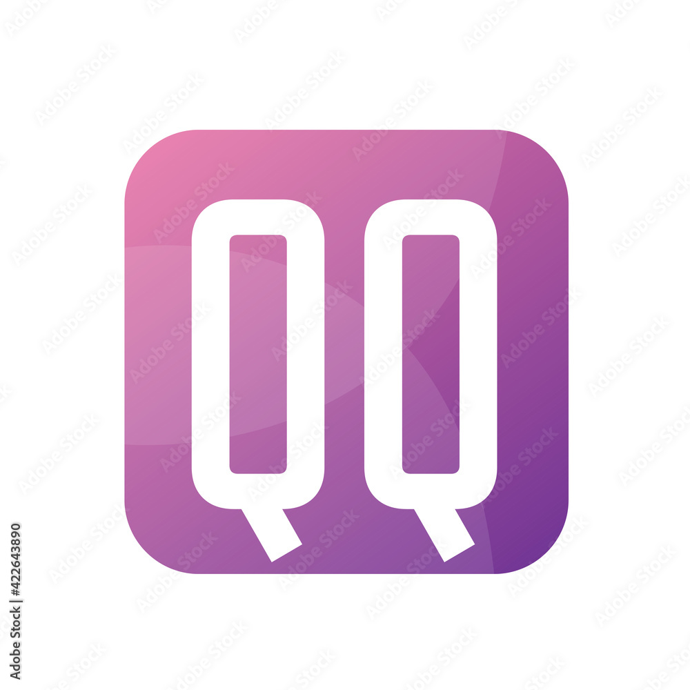 QQ Letter Logo Design With Simple style QQ Letter Logo Design With Simple style