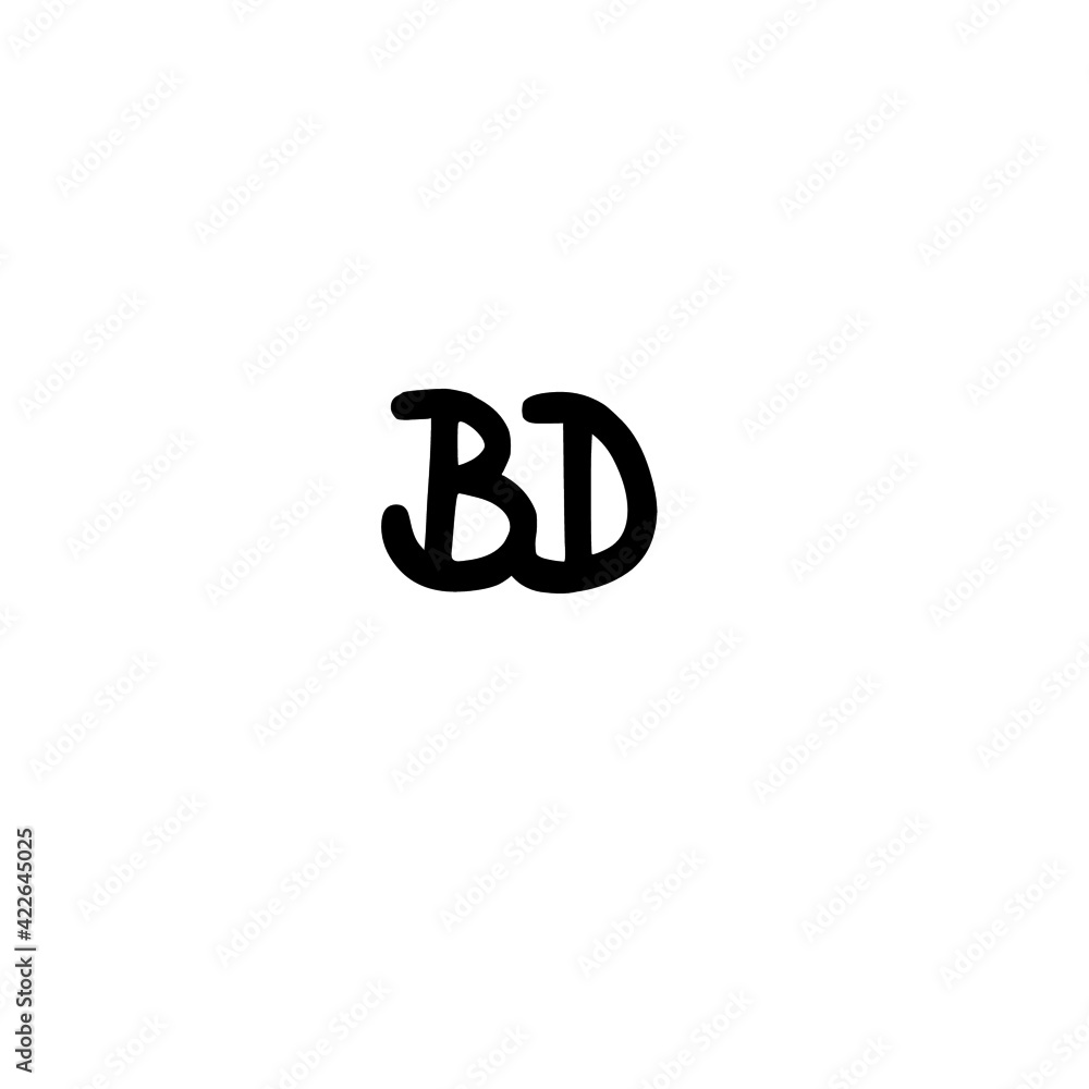 BD initial handwriting logo for identity BD initial handwriting logo for identity