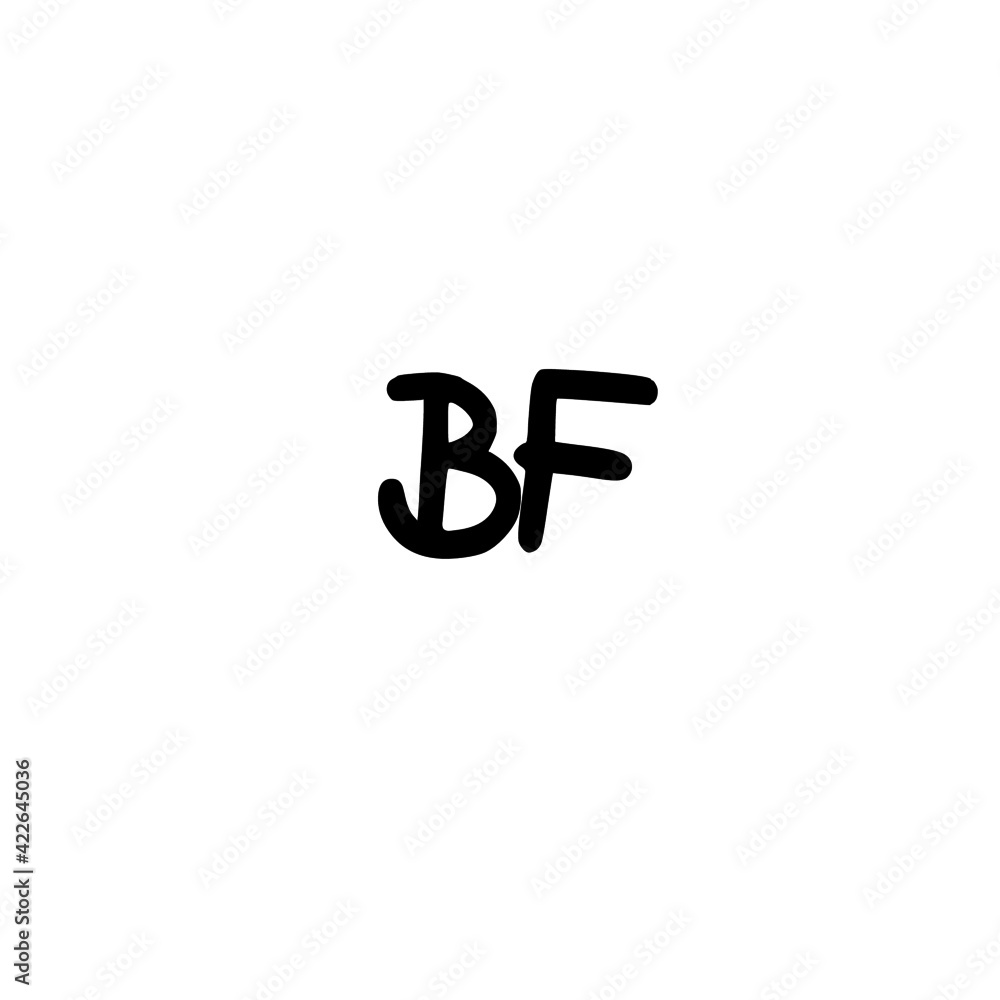 BF initial handwriting logo for identity BF initial handwriting logo for identity