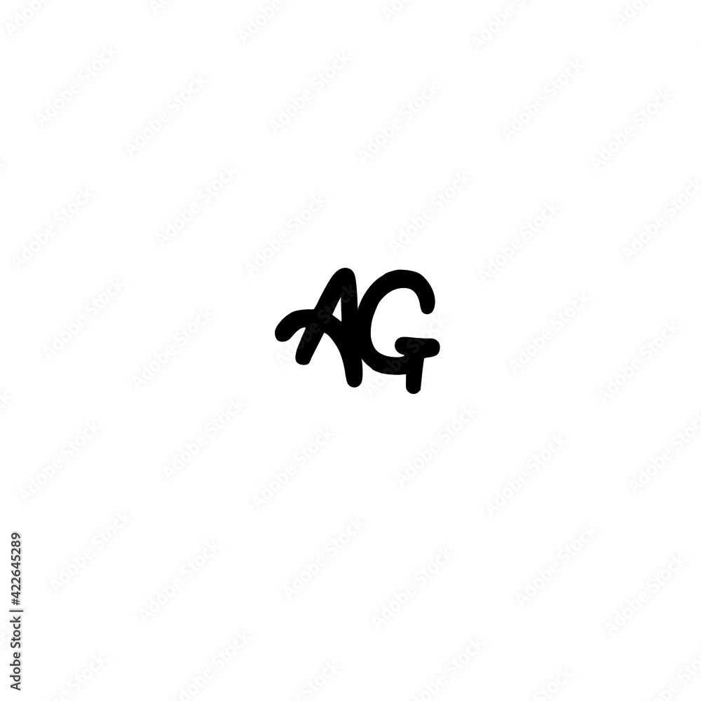 AG initial handwriting logo for identity AG initial handwriting logo for identity