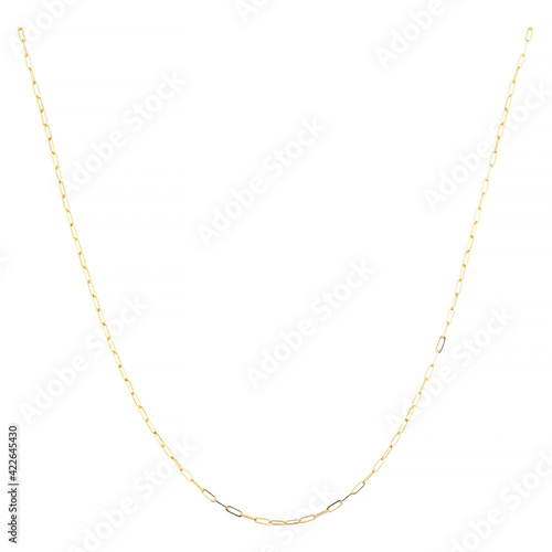 golden necklace isolated on white