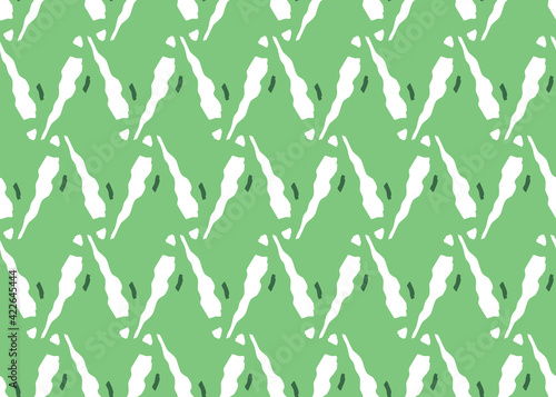 Fototapeta Naklejka Na Ścianę i Meble -  Vector texture background, seamless pattern. Hand drawn, green, white colors.