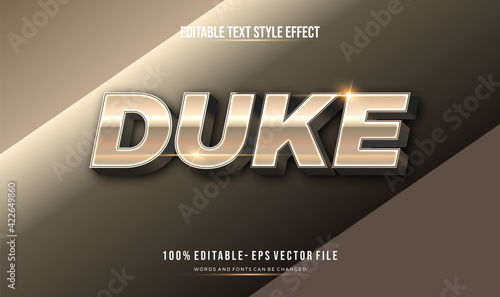 Editable text effect modern shiny chrome . Text style effect. Editable fonts vector files	
