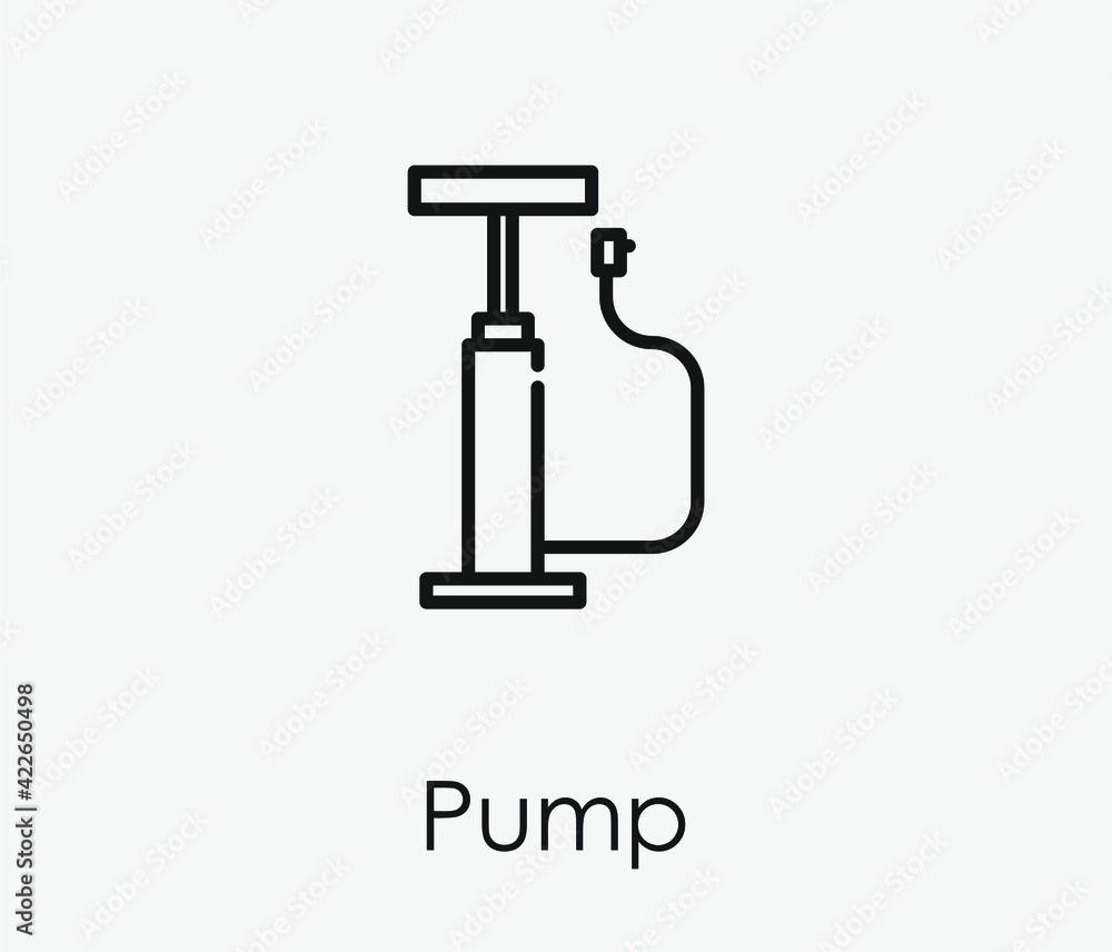 Pump vector icon. Editable stroke. Symbol in Line Art Style for Design, Presentation, Website or Apps Elements. Pixel vector graphics - Vector Pump vector icon. Editable stroke. Symbol in Line Art Style for Design, Presentation, Website or Apps Elements. Pixel vector graphics - Vector