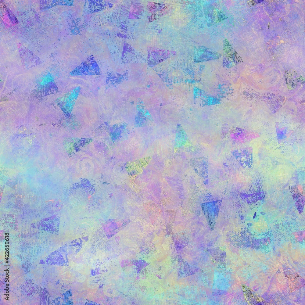 Obraz premium Seamless iridescent rainbow light pattern for print. High quality illustration. Swirly mix of pastel colors resembling holographic foil. Fantasy spectrum mermaid fantastical pattern for print.