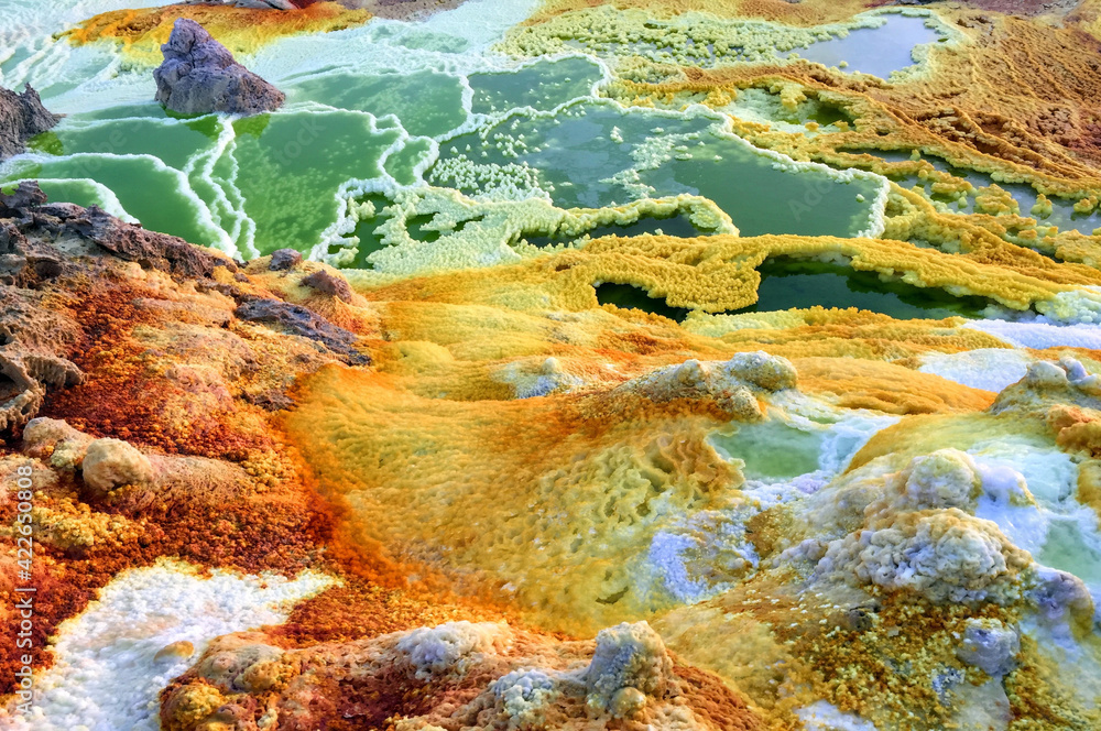Paysages de Dallol, désert de Danakil, Éthiopie