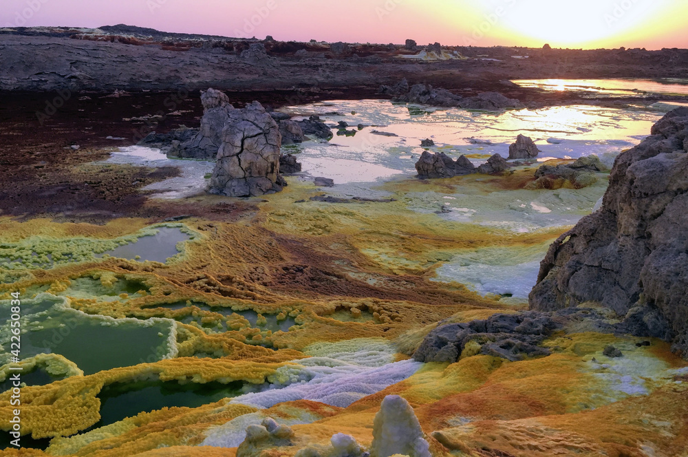 Paysages de Dallol, désert de Danakil, Éthiopie