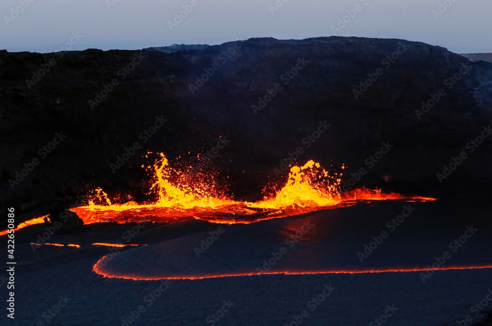 Volcan Erta Ale, désert de Danakil, Éthiopie
