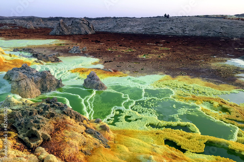 Obraz na płótnie Paysages de Dallol, désert de Danakil, Éthiopie w salonie