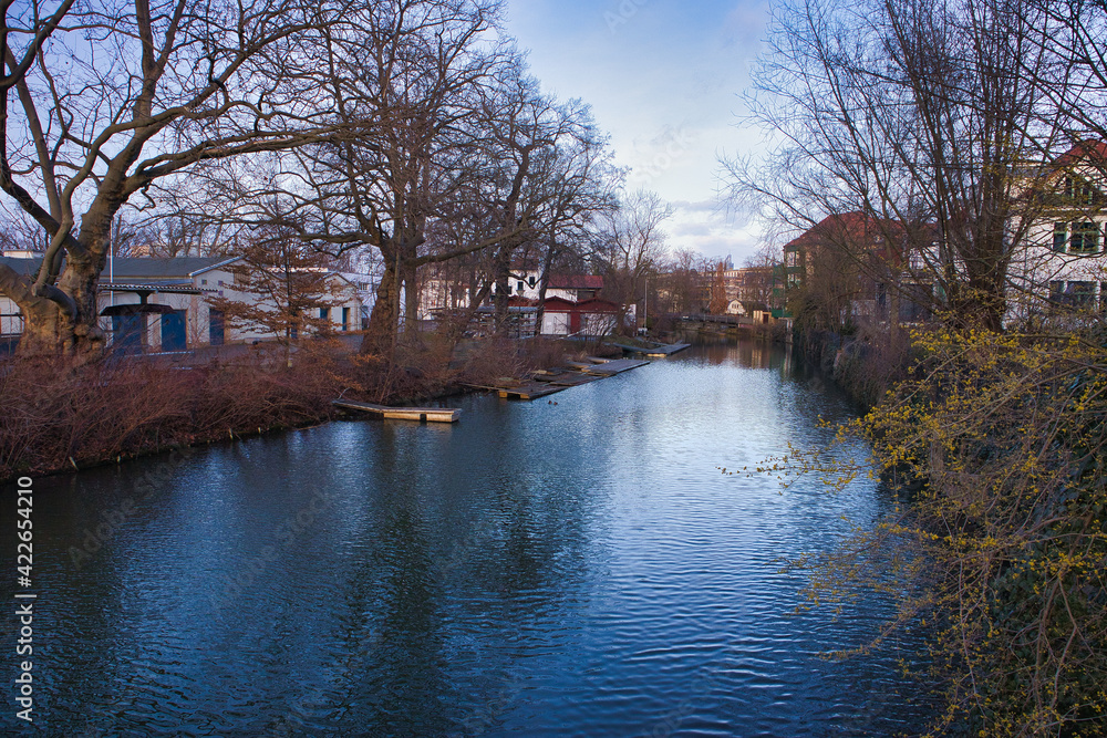 Saale Leipzig Kanal, Wasserstadt Leipzig, Sachsen, Deutschland Saale Leipzig Kanal, Wasserstadt Leipzig, Sachsen, Deutschland