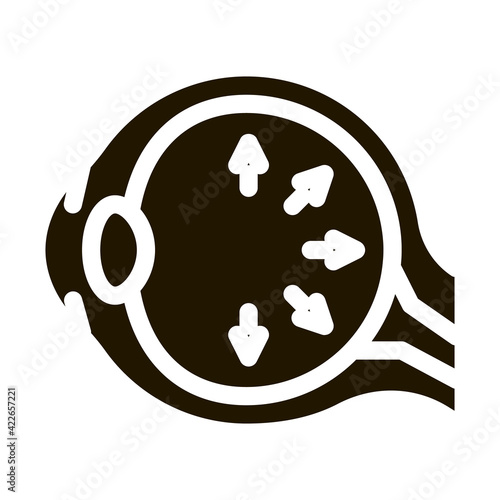 Eyeball Disorder Icon Vector Glyph Illustration