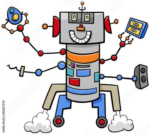 cartoon funny robot fantasy comic character
