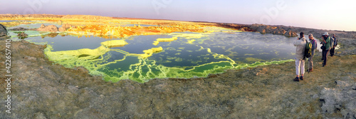 Obraz na płótnie Paysage volcanique de Dallol dans le désert de Danakil en Éthiopie w salonie